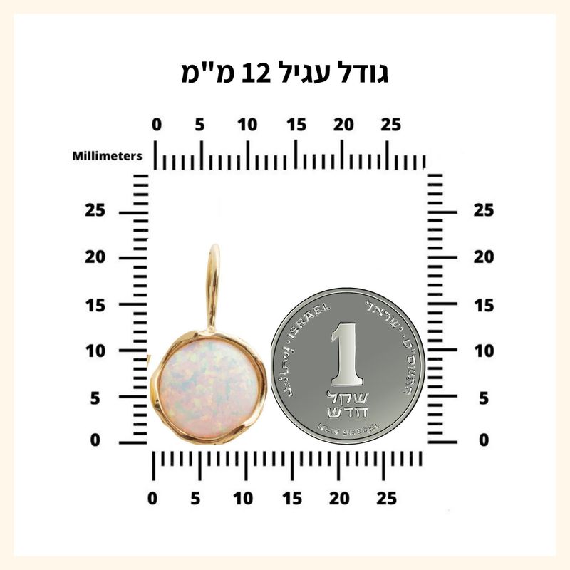 עגילים תלויים זהב 14K מלאכית