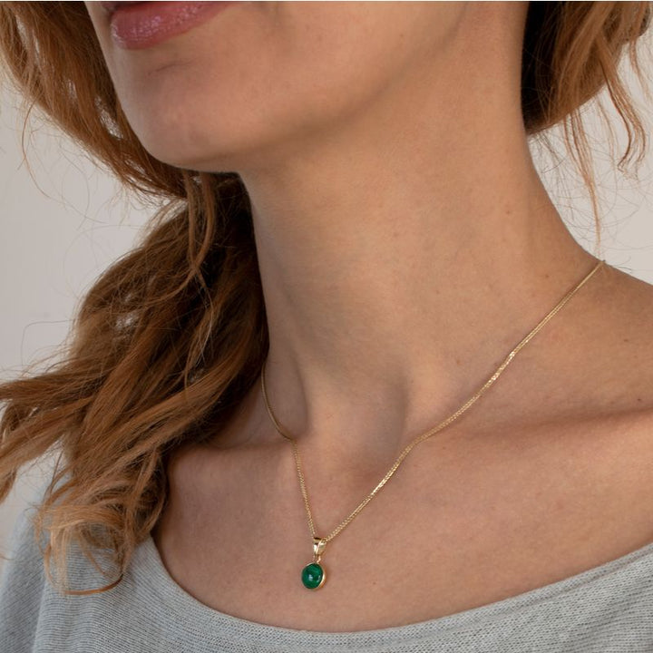 תליון זהב צהוב מלאכית עגול