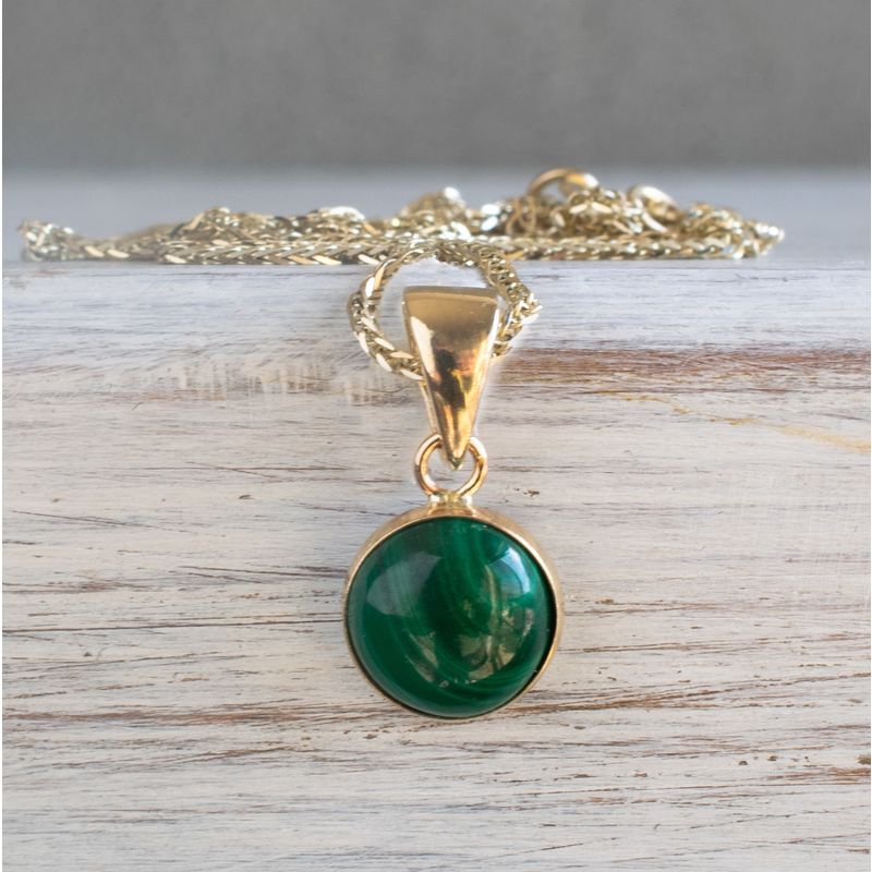 תליון זהב צהוב מלאכית עגול