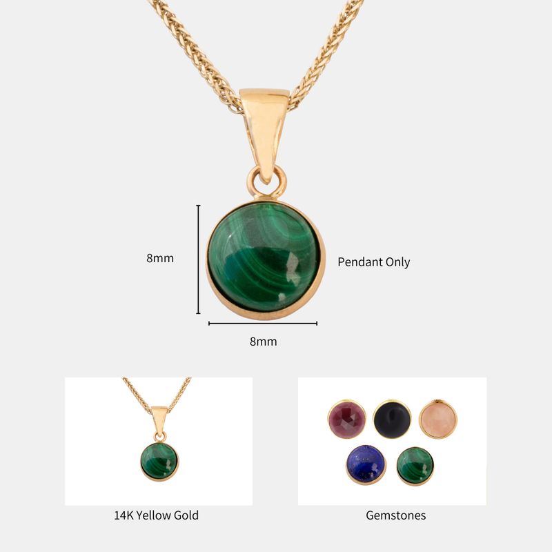 תליון זהב צהוב מלאכית עגול