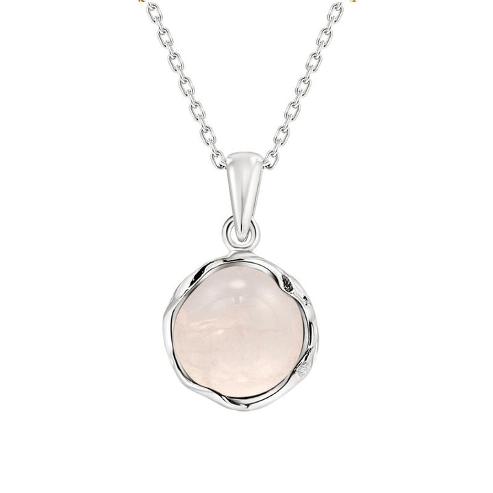 תליון כסף 925 וינטג' באבן רוז קווארץ
