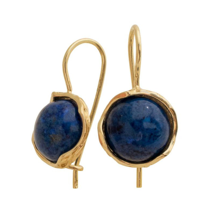 עגילים תלויים זהב 14 קראט לאפיס