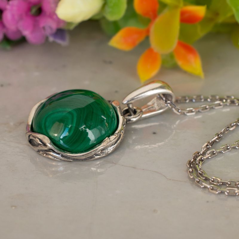 תליון מעוטר כסף 925 אבן מלאכית