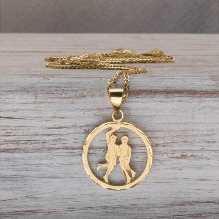 14K Yellow Gold Gemini Pendant