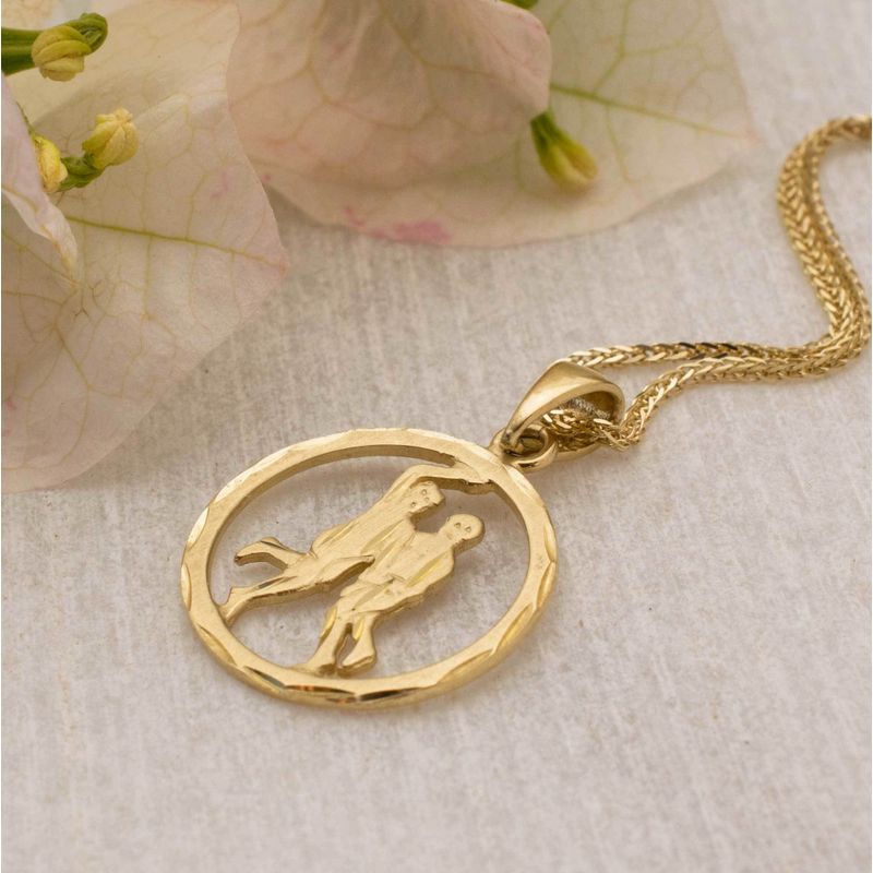 14K Yellow Gold Gemini Pendant