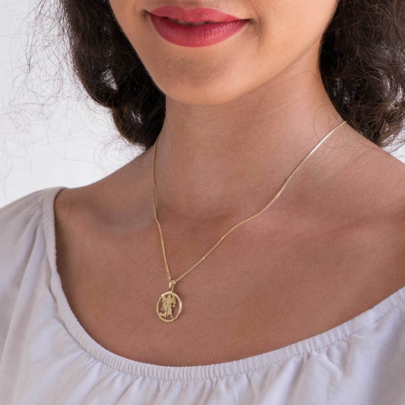 14K Yellow Gold Virgo Pendant