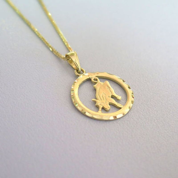 14K Yellow Gold Taurus Pendant