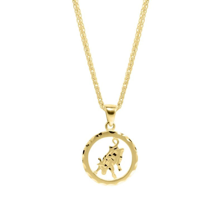 14K Yellow Gold Taurus Pendant