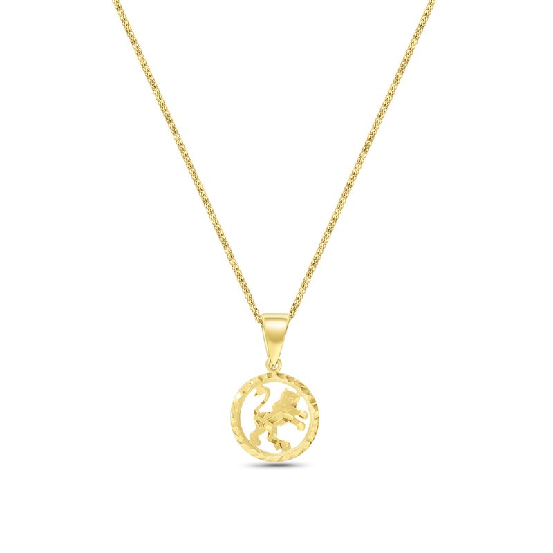 14K Yellow Gold Leo Pendant