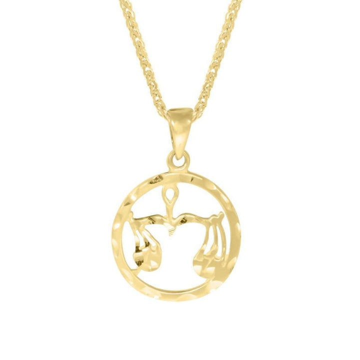 14K Yellow Gold Libra Pendant