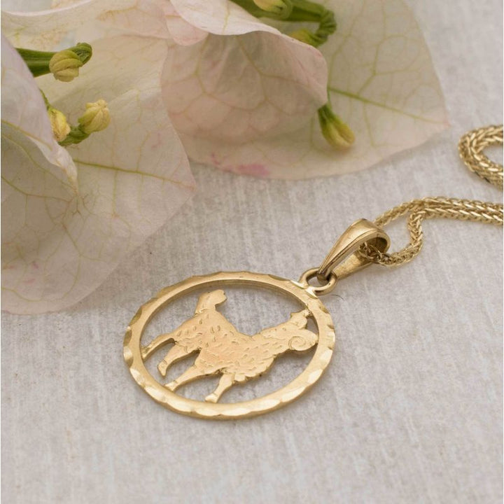 14K Yellow Gold Aries Pendant