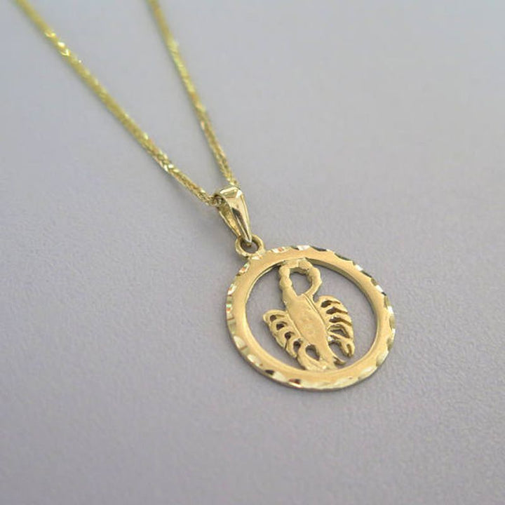 14K Yellow Gold Scorpio Pendant