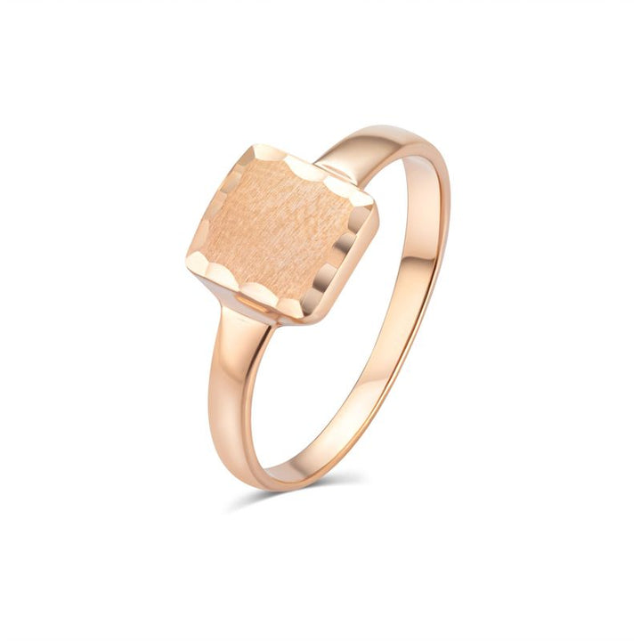 טבעת ריבוע מזהב אדום