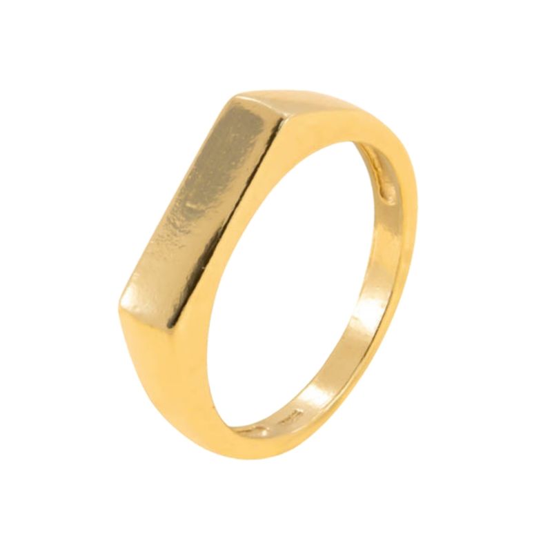 טבעת ג'וי עגולה ציפוי זהב