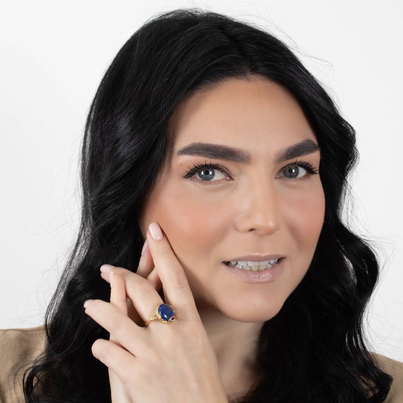 טבעת פתוחה ציפוי זהב לאפיס