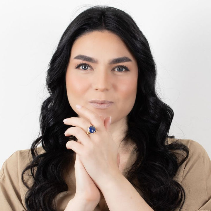 טבעת פתוחה ציפוי זהב לאפיס