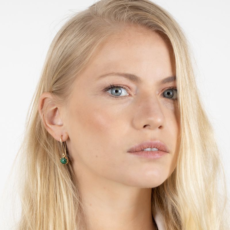 עגילי ציפוי זהב תלויים מלאכית