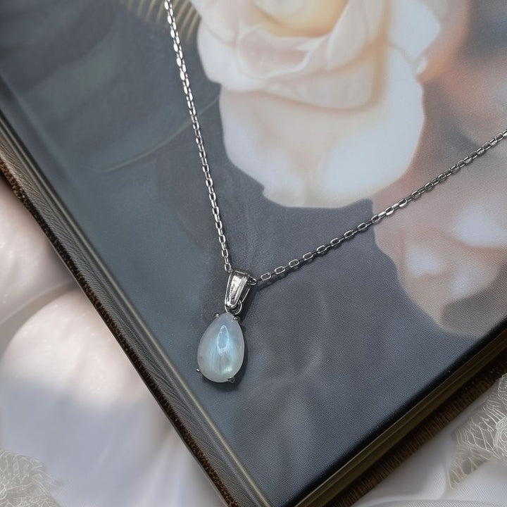 תליון טיפה קלאסי כסף אמיתי מונסטון