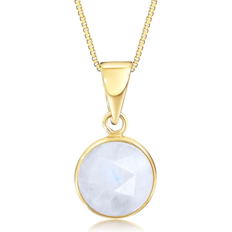 תליון עגול זהב 14 קראט מונסטון