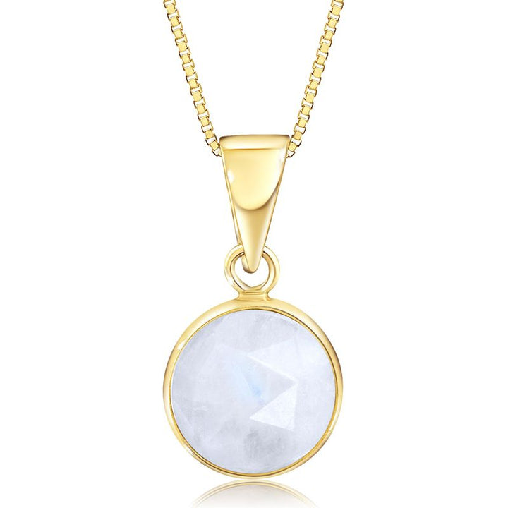 תליון עגול זהב 14 קראט מונסטון