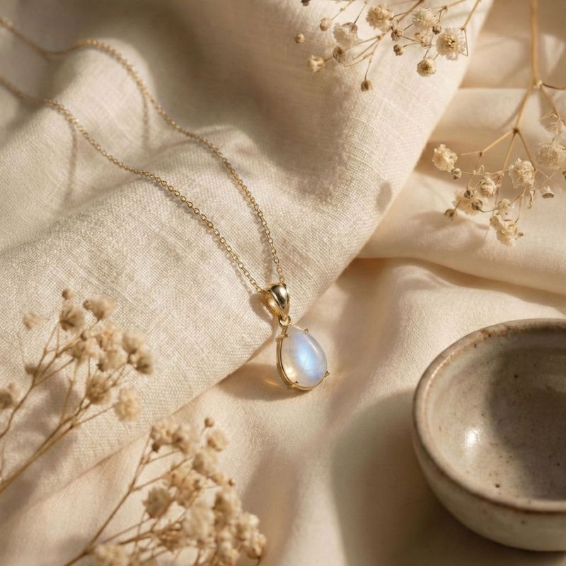 תליון טיפה קלאסי ציפוי זהב מונסטון