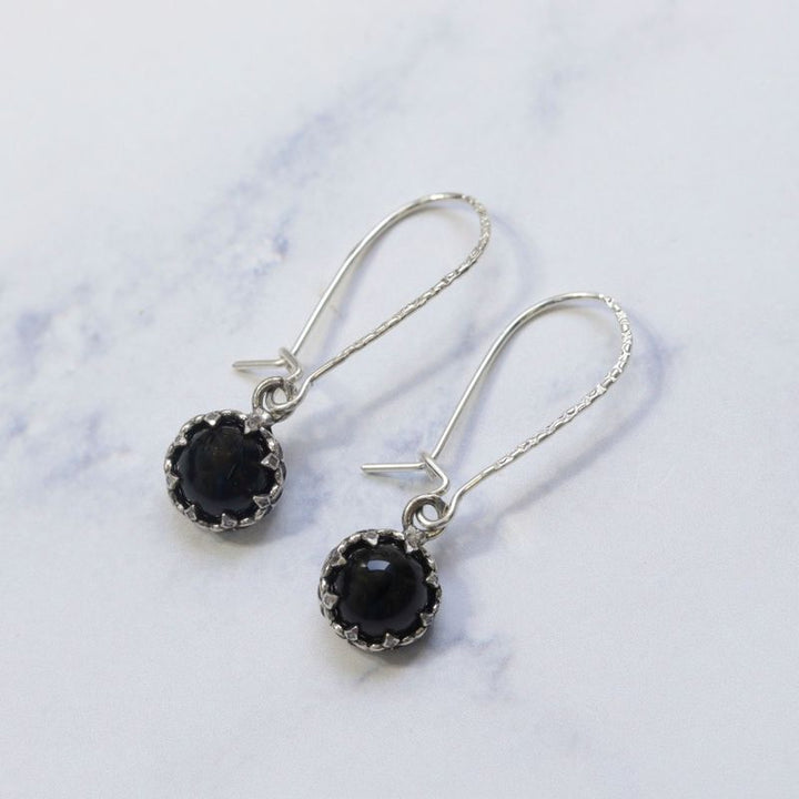 עגילי כתר תלויים כסף 925 אוניקס