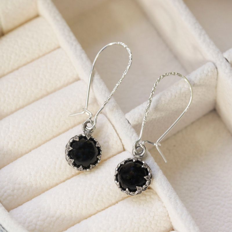 עגילי כתר תלויים כסף 925 אוניקס