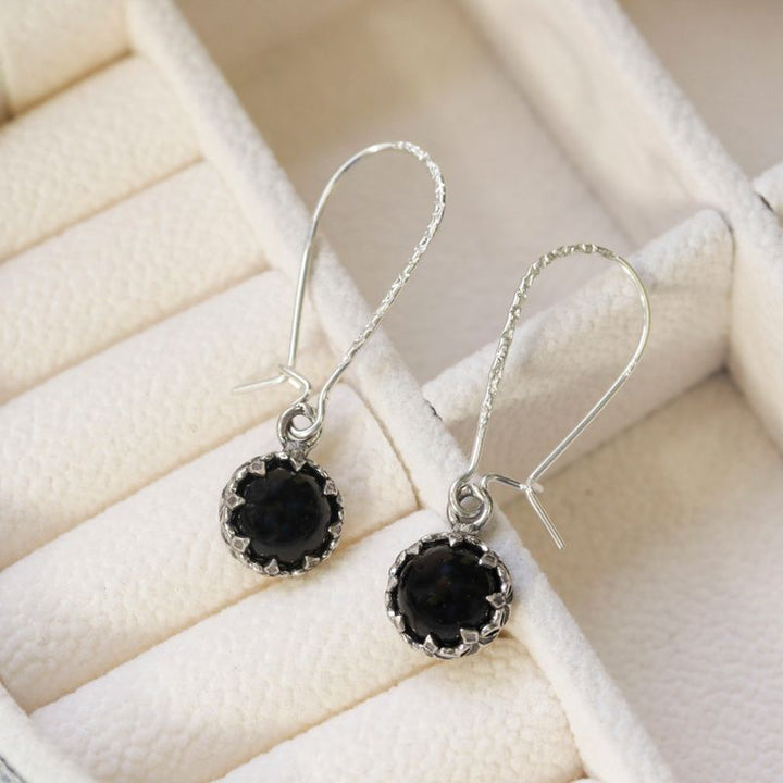 עגילי כתר תלויים כסף 925 אוניקס