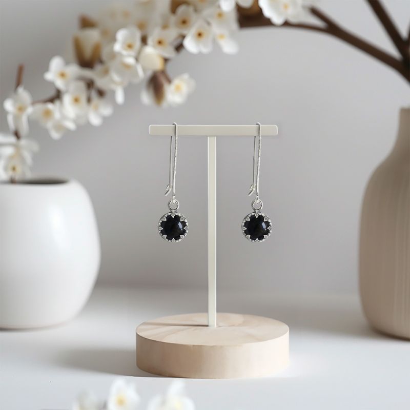 עגילי כתר תלויים כסף 925 אוניקס