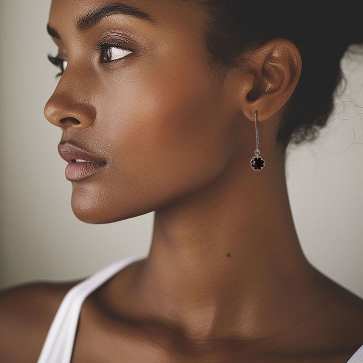 עגילי כתר תלויים כסף 925 אוניקס