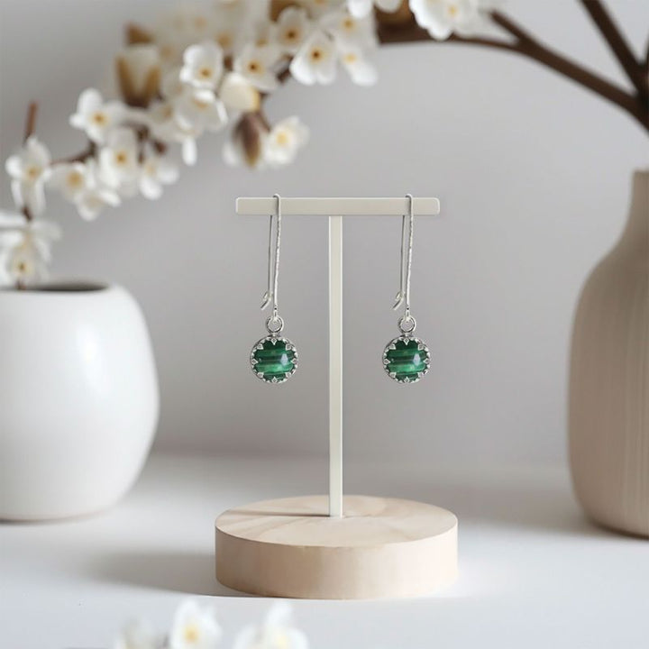 עגילי כתר תלויים כסף 925 מלאכית