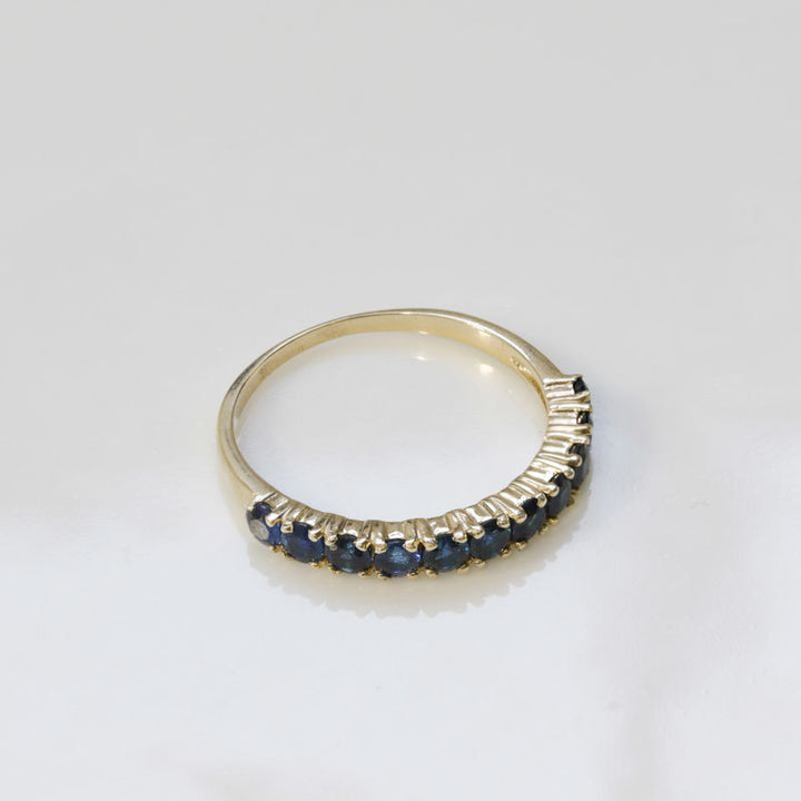 טבעת אנגריה זהב 14K אבני ספיר