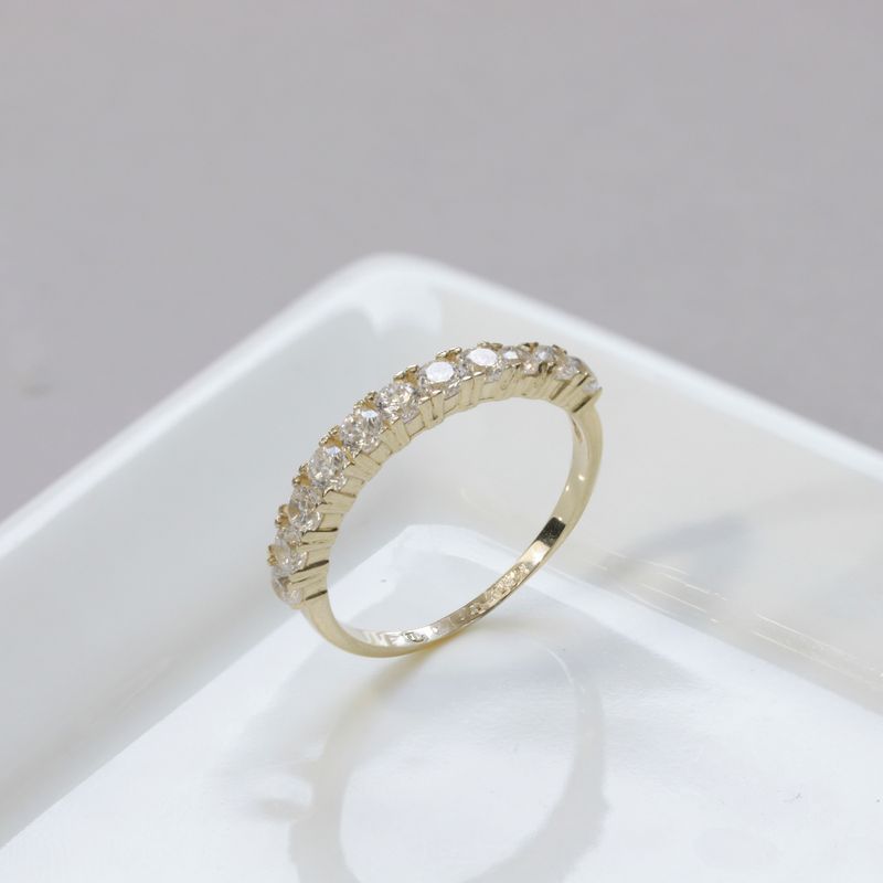 טבעת אנגריה זהב 14K זירקון לבן