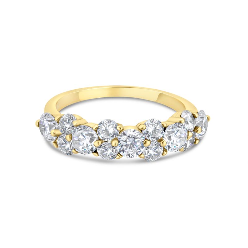 טבעת אנגריה זהב 14K מיקס זירקון