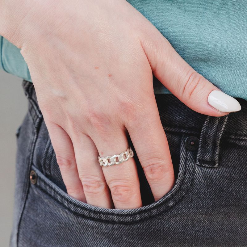 טבעת לורי מתכווננת כסף