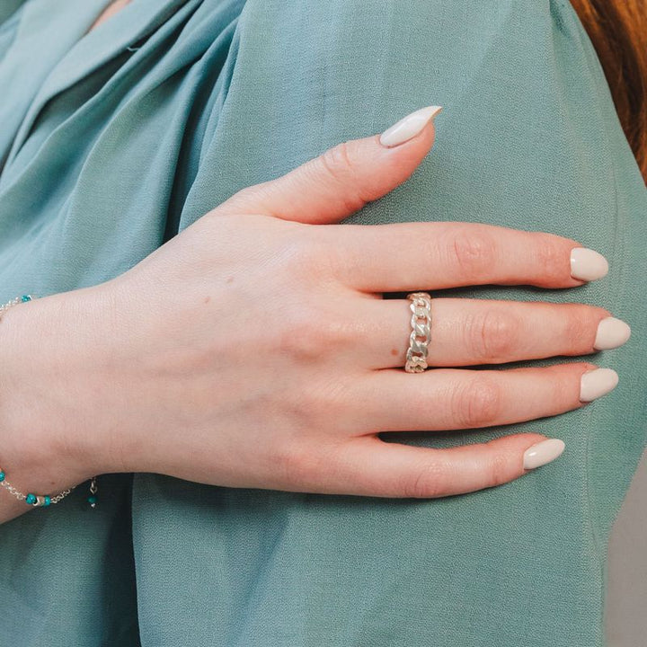 טבעת לורי מתכווננת כסף