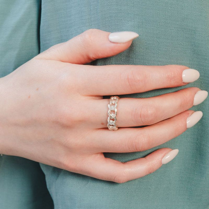 טבעת לורי מתכווננת כסף