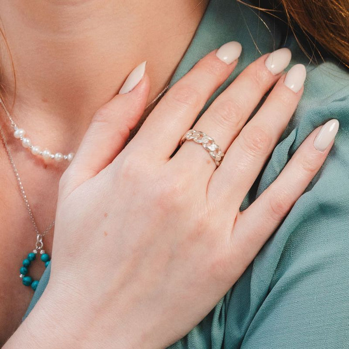 טבעת לורי מתכווננת כסף