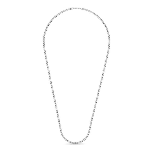 Серебряное колье-коробочка 925 пробы с блестящей отделкой.