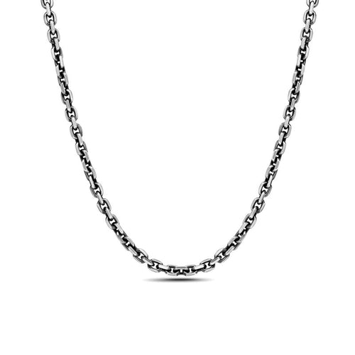 Серебряное колье из черненого кабеля 925 пробы