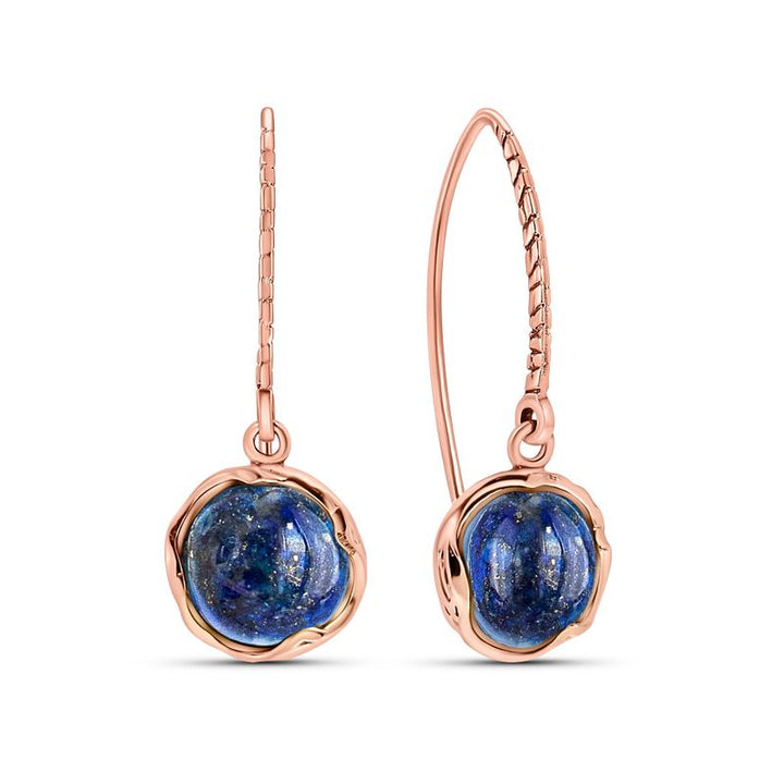 עגילי ציפוי זהב אדום תלויים לאפיס