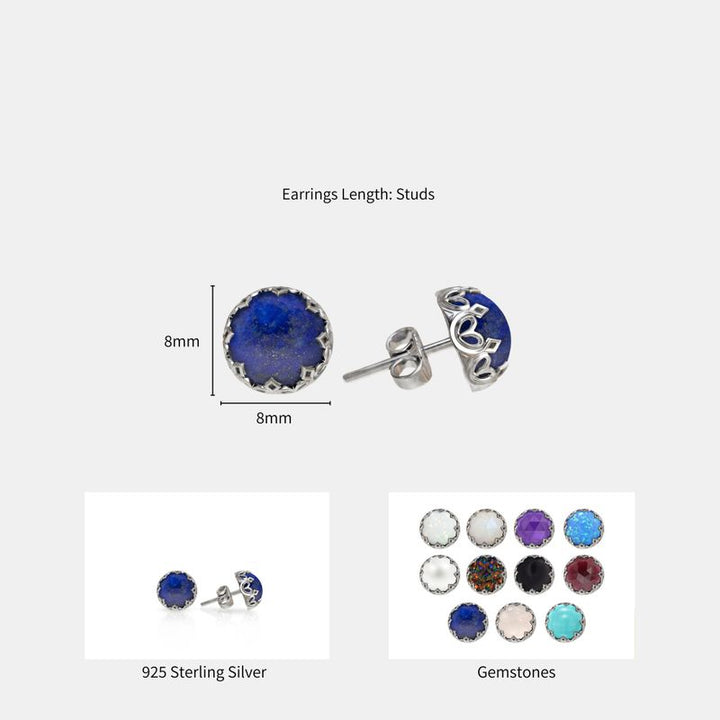 עגילי כסף צמודים לאפיס