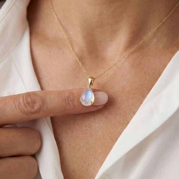 תליון טיפה זהב 14 קראט מונסטון