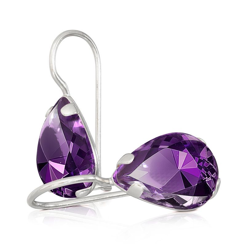 עגילי כסף תלויים – אמטיסט סגול