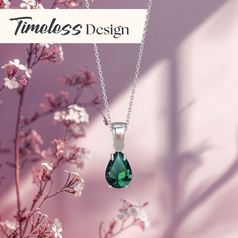 תליון אמרלד מלאכותי עם הקדשה אישית