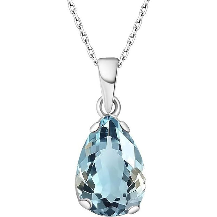 תליון טופז מלאכותי  כחול עם הקדשה אישית