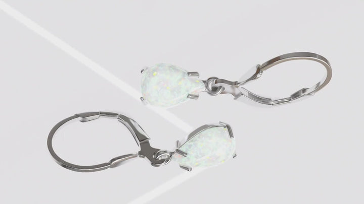 עגילי כסף אמיתי לברבק טיפה בשיבוץ זרקון